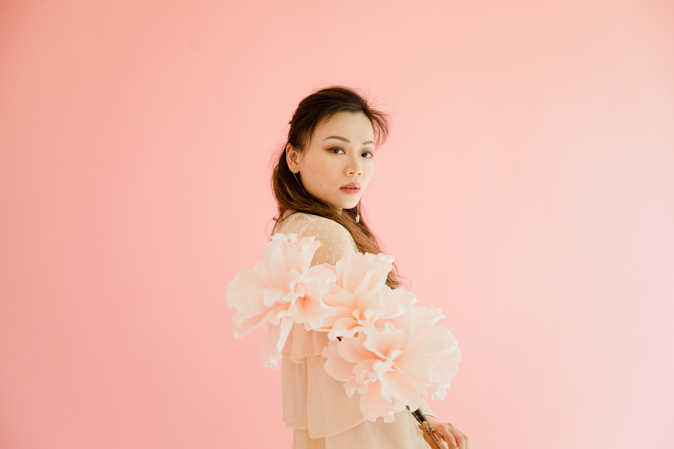 A Beautiful Woman Posing in a Studio